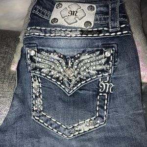 Miss Me angel wing glam jeans